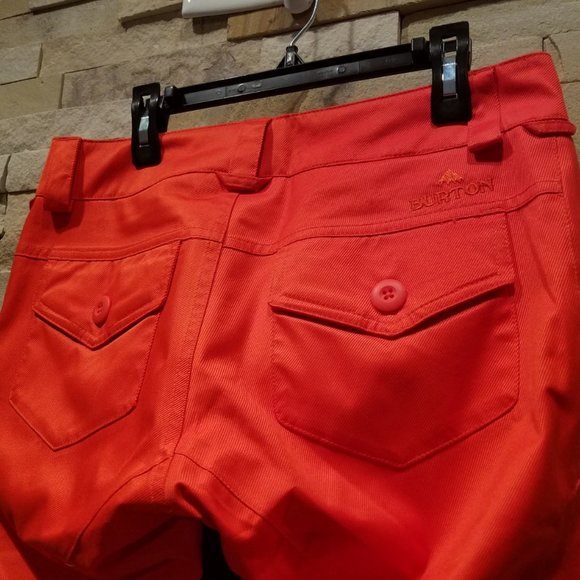 Burton Womens XS Orange Snow Ski Snowboard Winter Pants Waterproof DryRide Suit - Picture 6 of 7